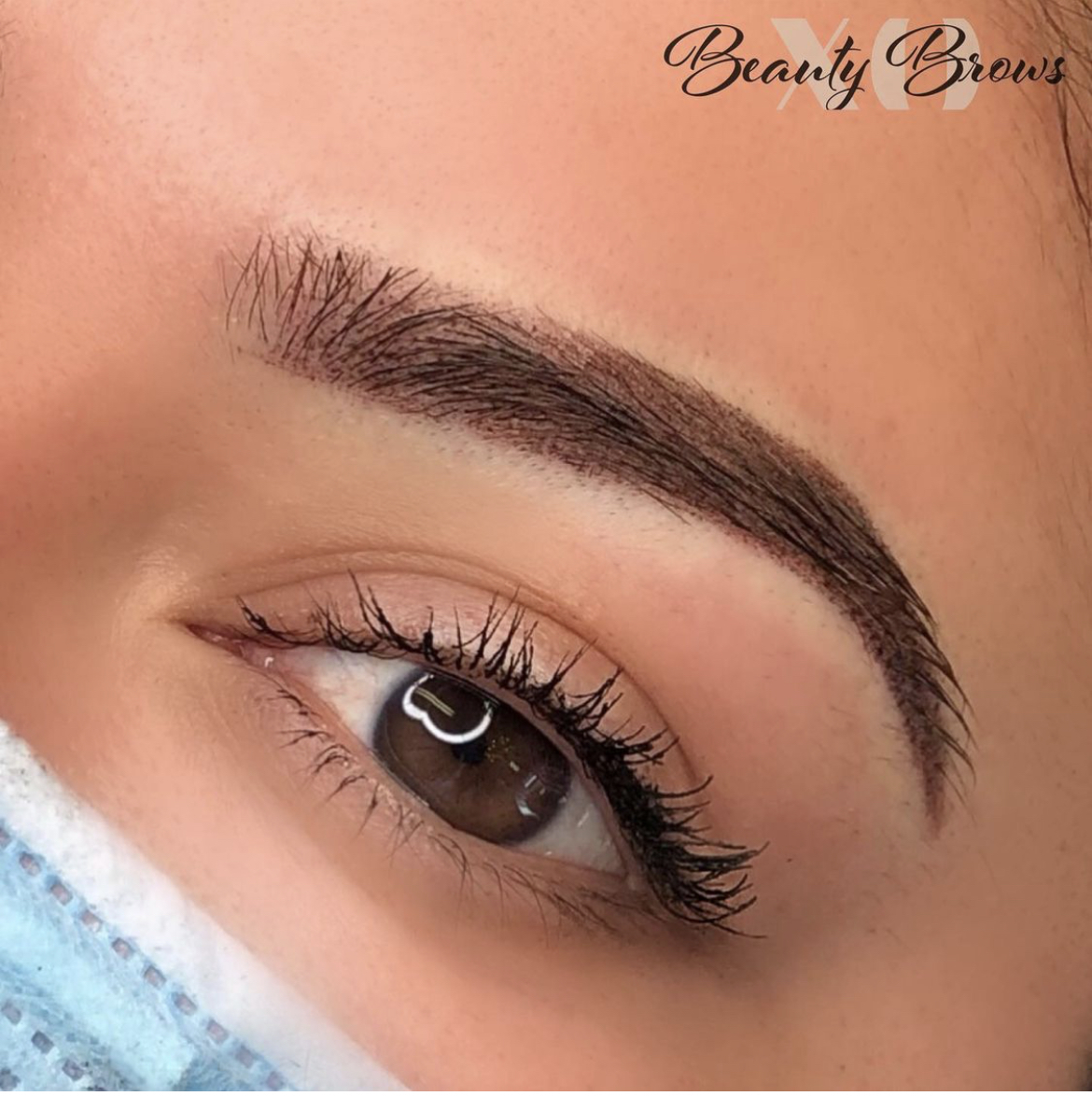 ombre microbladed combination semi-permanent tattoo brows